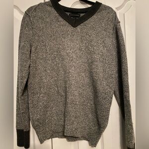 Banana Republic Charcoal V-Neck Lambswool blend Men's Sweater